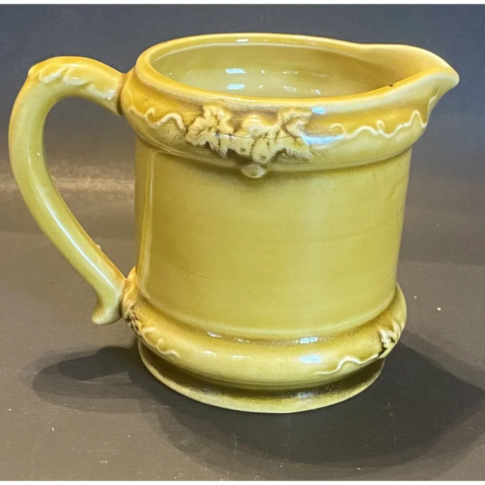 GEO Z LEFTON Vintage 3 Piece 3743 Yellow Creamer‎ & Sugar-Apples/Pears/Grapes